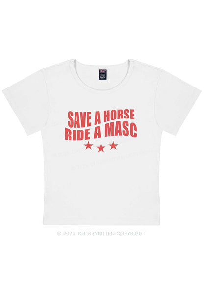 Ride A Masc Pride Y2K Baby Tee Cherrykitten