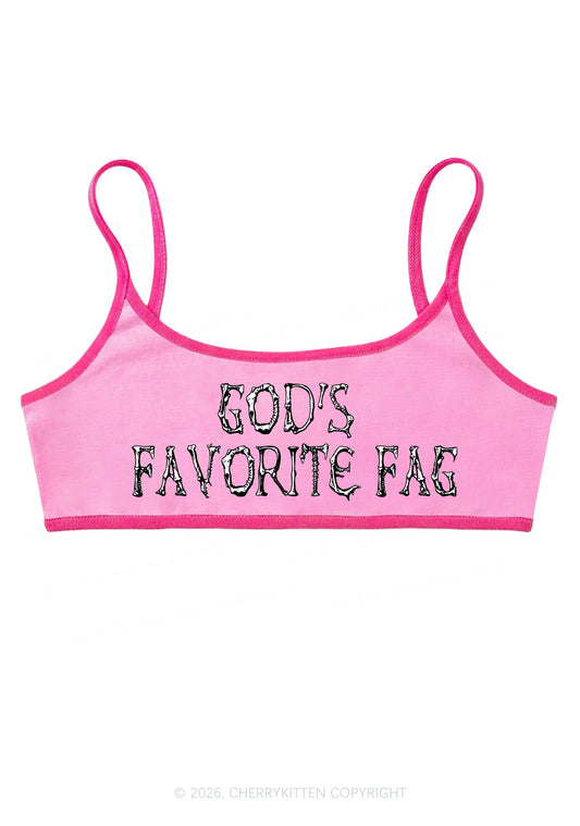 Halloween Gods Favorite Fag Y2K Super Crop Cami Cherrykitten