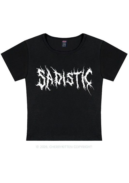 Sapistic Skull Y2K Baby Tee Cherrykitten