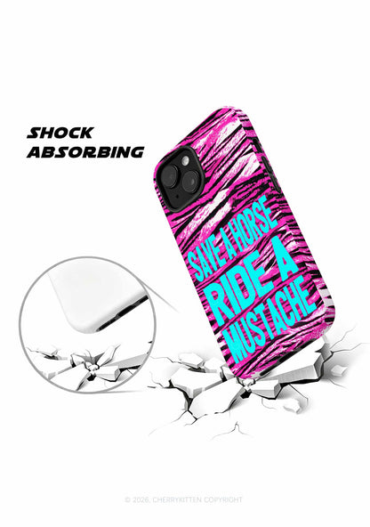 Purple Save Horse Ride Mustache Y2K Phone Case Cherrykitten