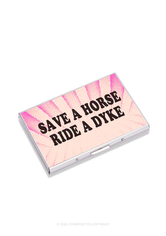 Ride A Dyke Pride Y2K Mirror Cigarette Case Cherrykitten