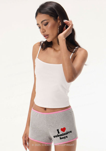 I Love S Boys Y2K Booty Shorts Cherrykitten