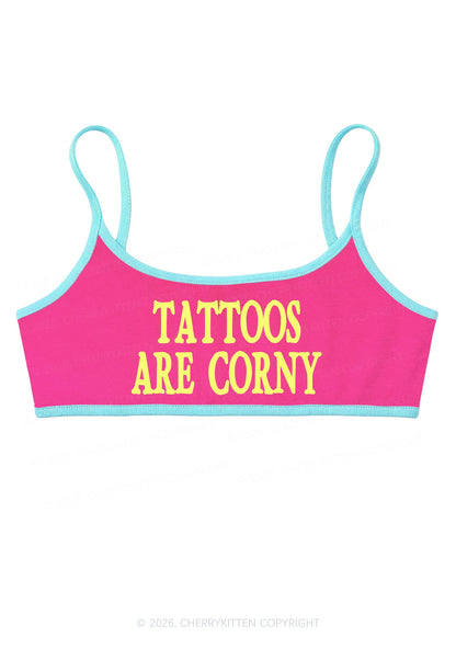 Tattoos Are Corny Y2K Super Crop Cami Cherrykitten