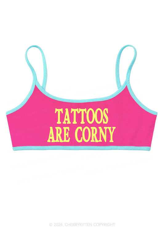 Tattoos Are Corny Y2K Super Crop Cami Cherrykitten