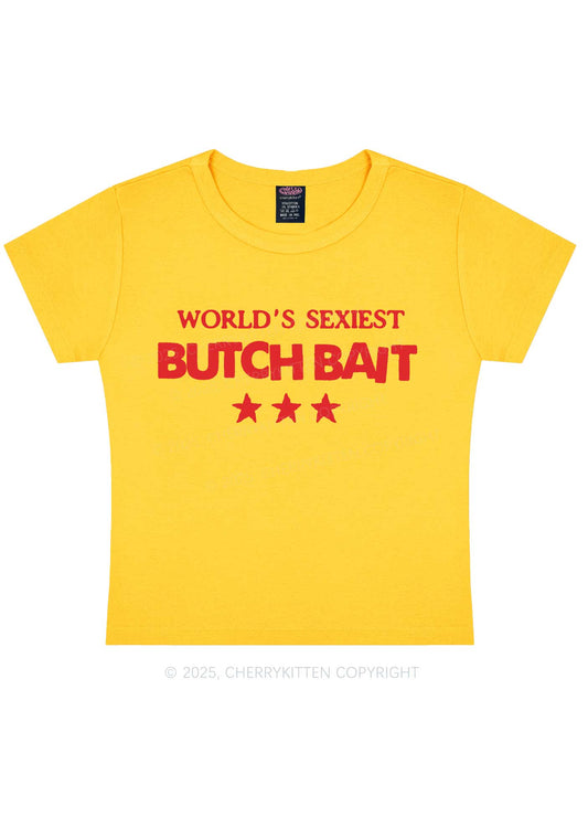 Worlds Sexiest Butch Bait Pride Y2K Baby Tee Cherrykitten