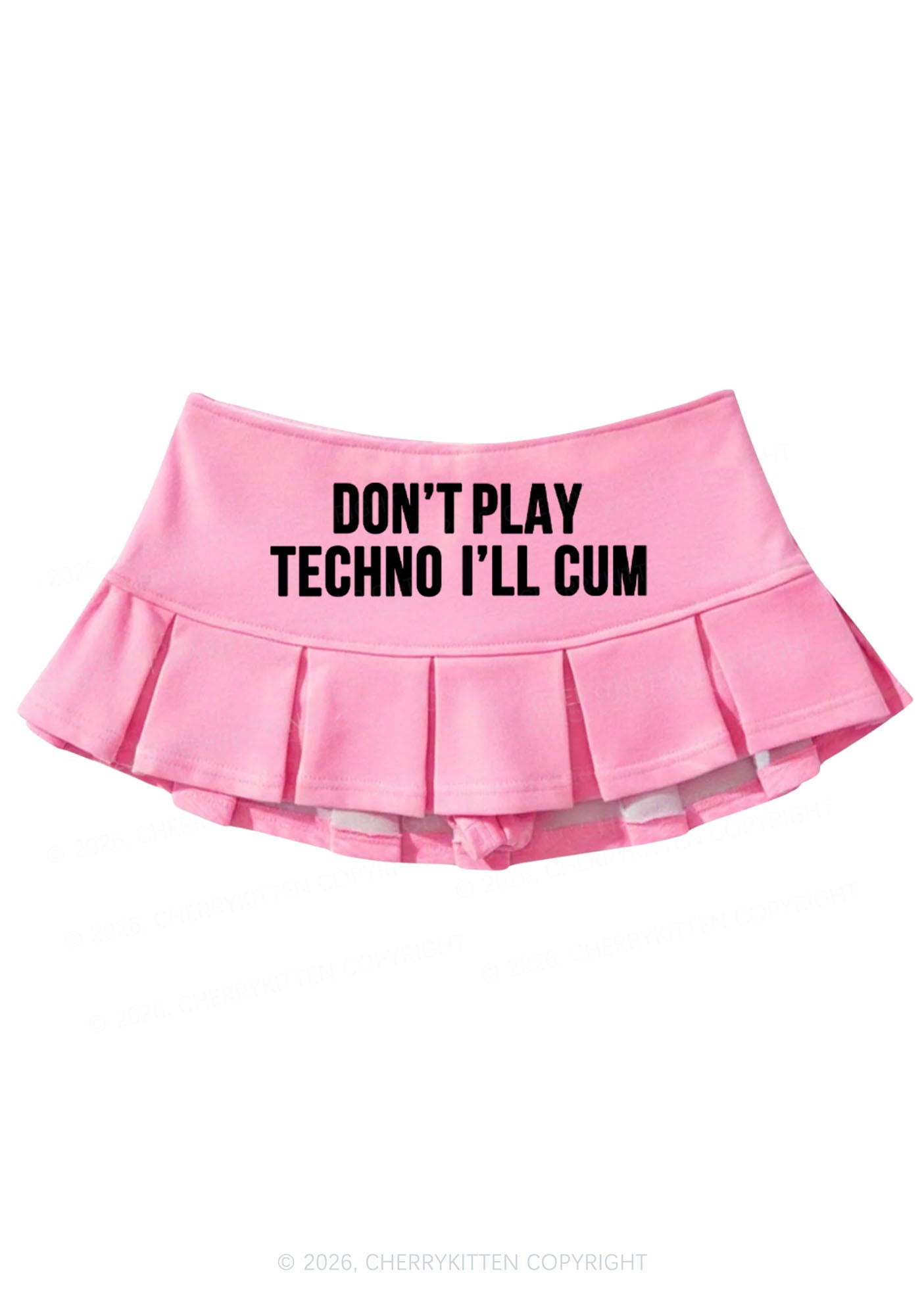 Dont Play Techno Y2K Mini Pleated Skirts Cherrykitten