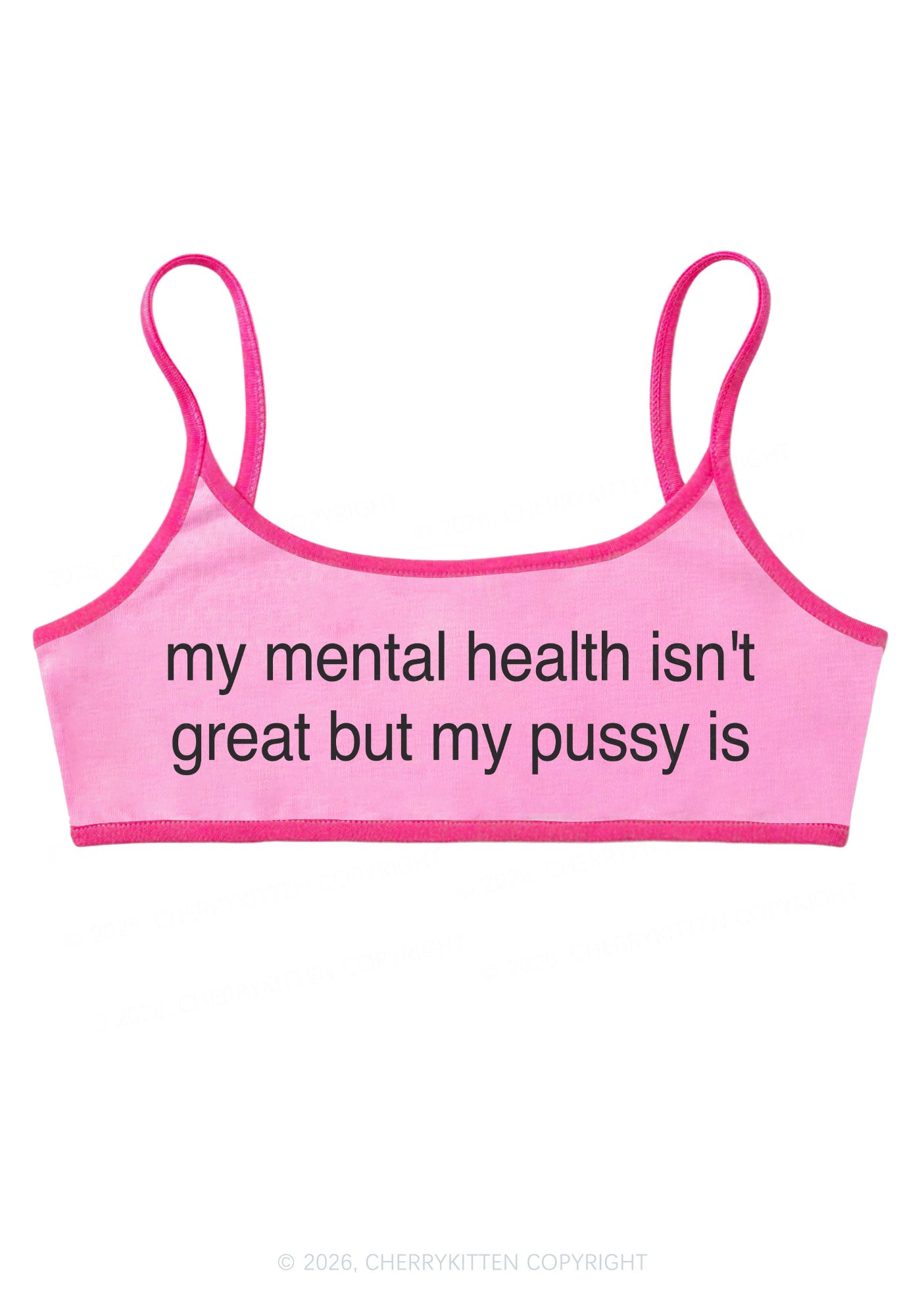 Great Mental Health Y2K Super Crop Cami Cherrykitten