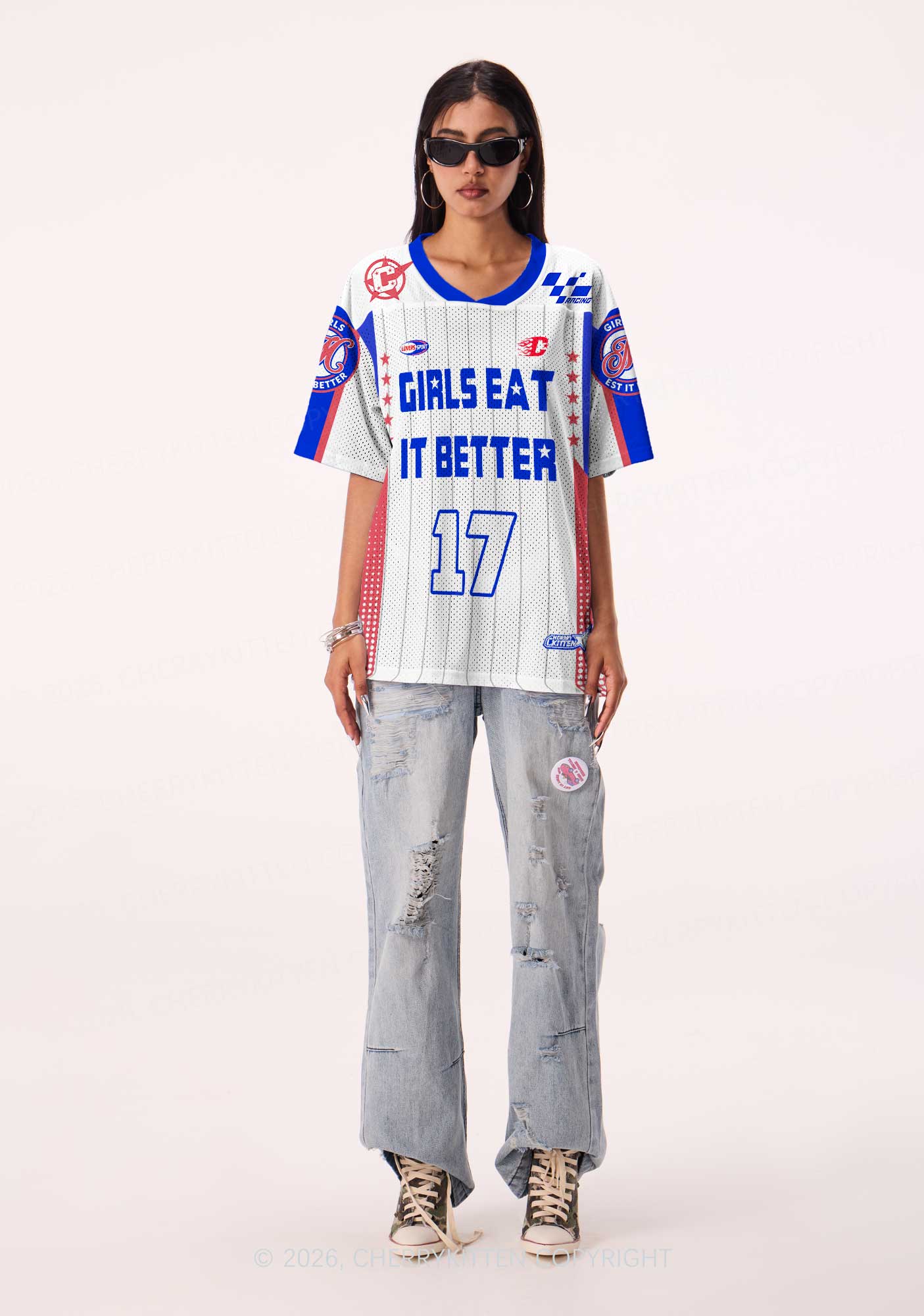 Girls Eat It Better Pride Y2K Sport Jersey Shirts Cherrykitten