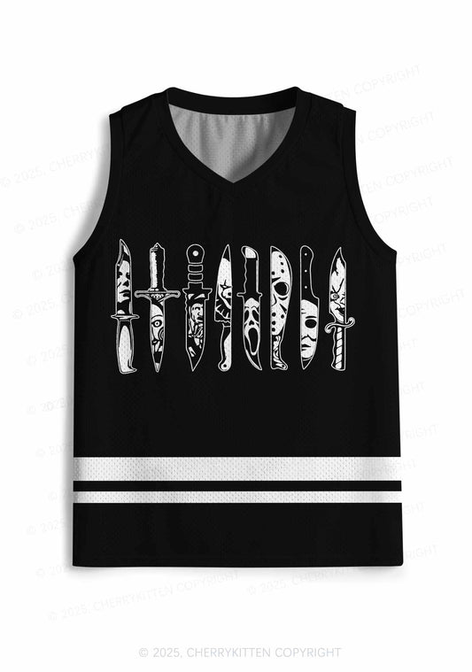Custom Halloween Ghost Knife Y2K Sport Jersey Tank Cherrykitten