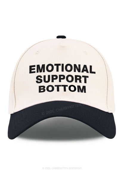 Emotional Support Bottom Pride Y2K Color Block Baseball Cap Cherrykitten