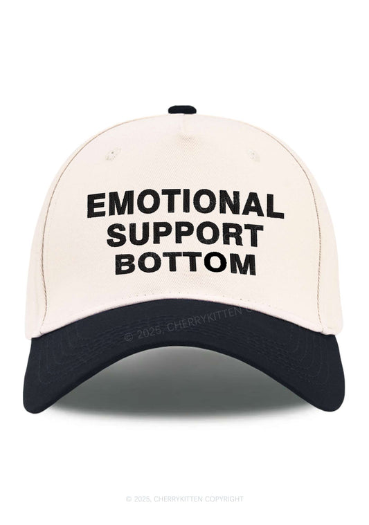 Emotional Support Bottom Pride Y2K Color Block Baseball Cap Cherrykitten