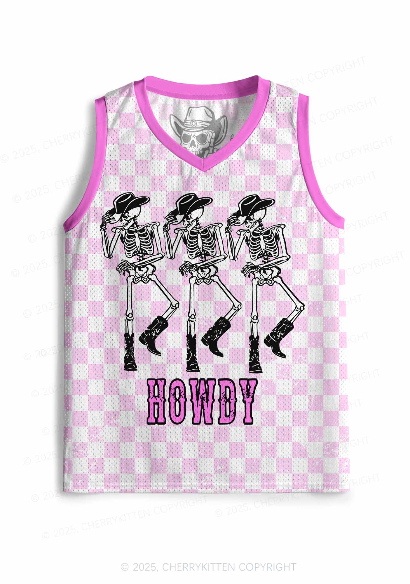 Custom Halloween Howdy Dancing Skeletons Y2K Sport Jersey Tank Cherrykitten
