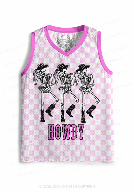 Custom Halloween Howdy Dancing Skeletons Y2K Sport Jersey Tank Cherrykitten