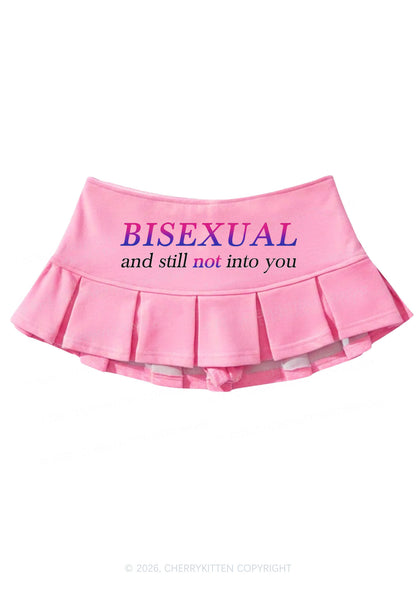 Bisexual And Still Not Into You Pride Y2K Mini Pleated Skirts Cherrykitten