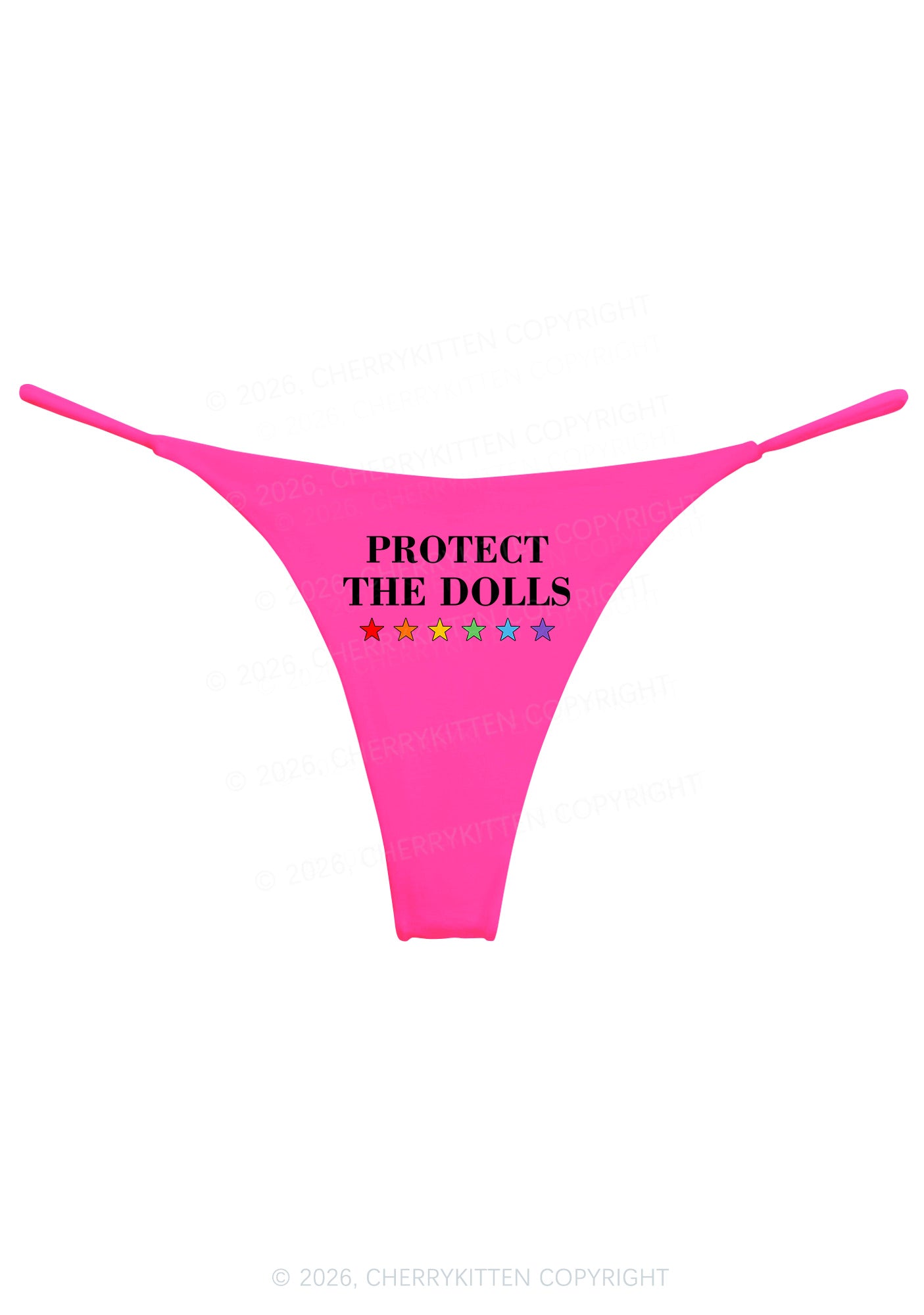 Protect The Dolls Pride Y2K Bikini String Thong Cherrykitten
