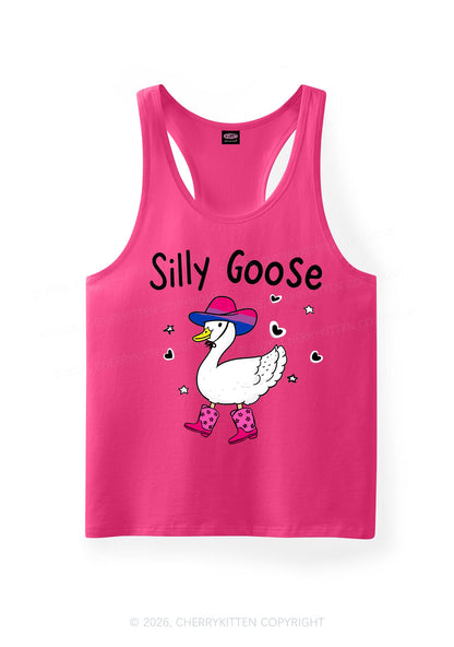 Silly Goose Bisexual Pride Y2K Men Racerback Tank Top Cherrykitten