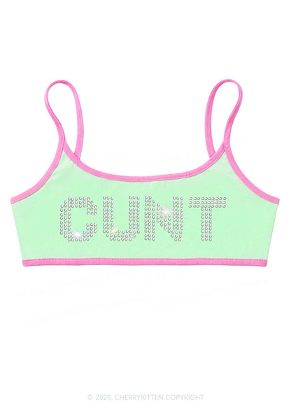 Rhinestone Cxxt Y2K Super Crop Cami Cherrykitten