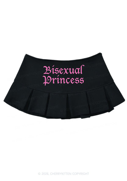 Bisexual Princess Pride Y2K Mini Pleated Skirts Cherrykitten