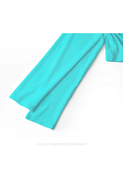 Aqua Blue Cxxt Y2K Mesh Long Sleeve Crop Top Cherrykitten