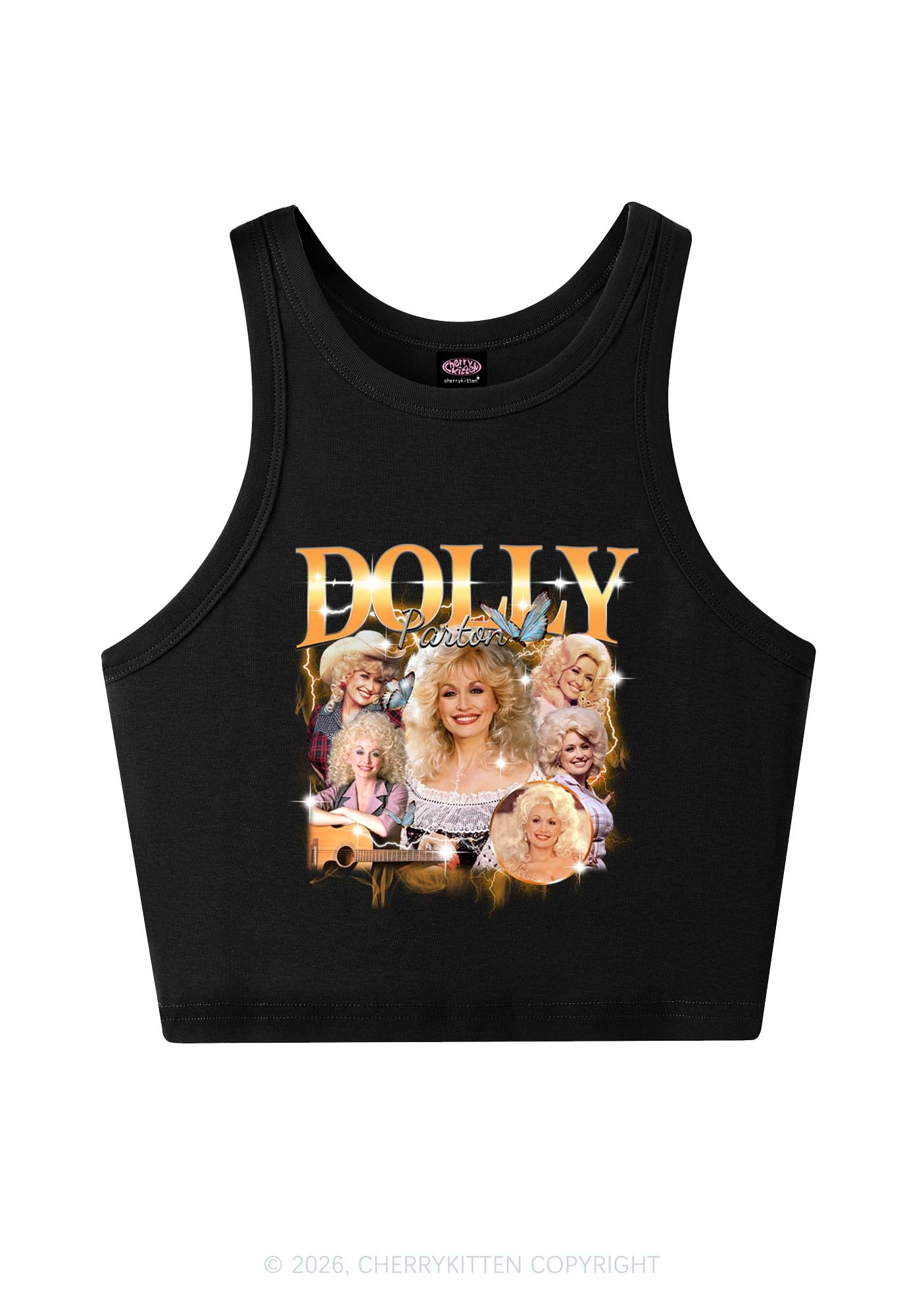 DP Vintage Portrait Y2K Crop Tank Top Cherrykitten