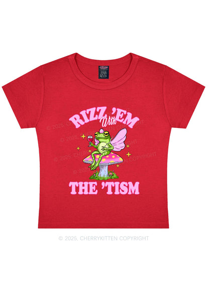 Fairy Frog Rizz Tism Y2K Baby Tee Cherrykitten
