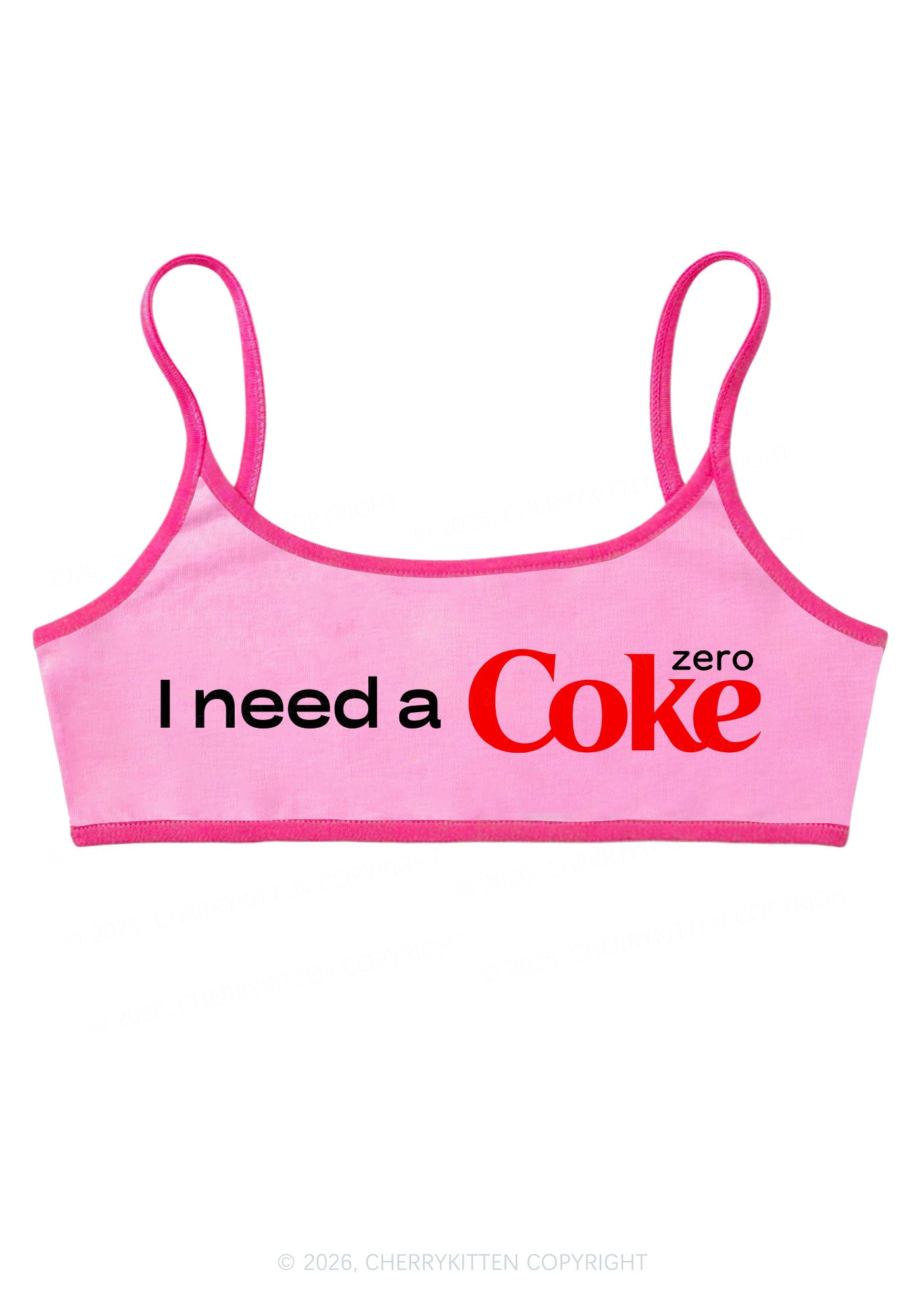 I Need A Cola Y2K Super Crop Cami Cherrykitten