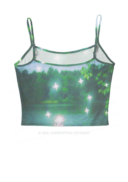 Forest Lake Y2K Mesh Cami Tank Cherrykitten