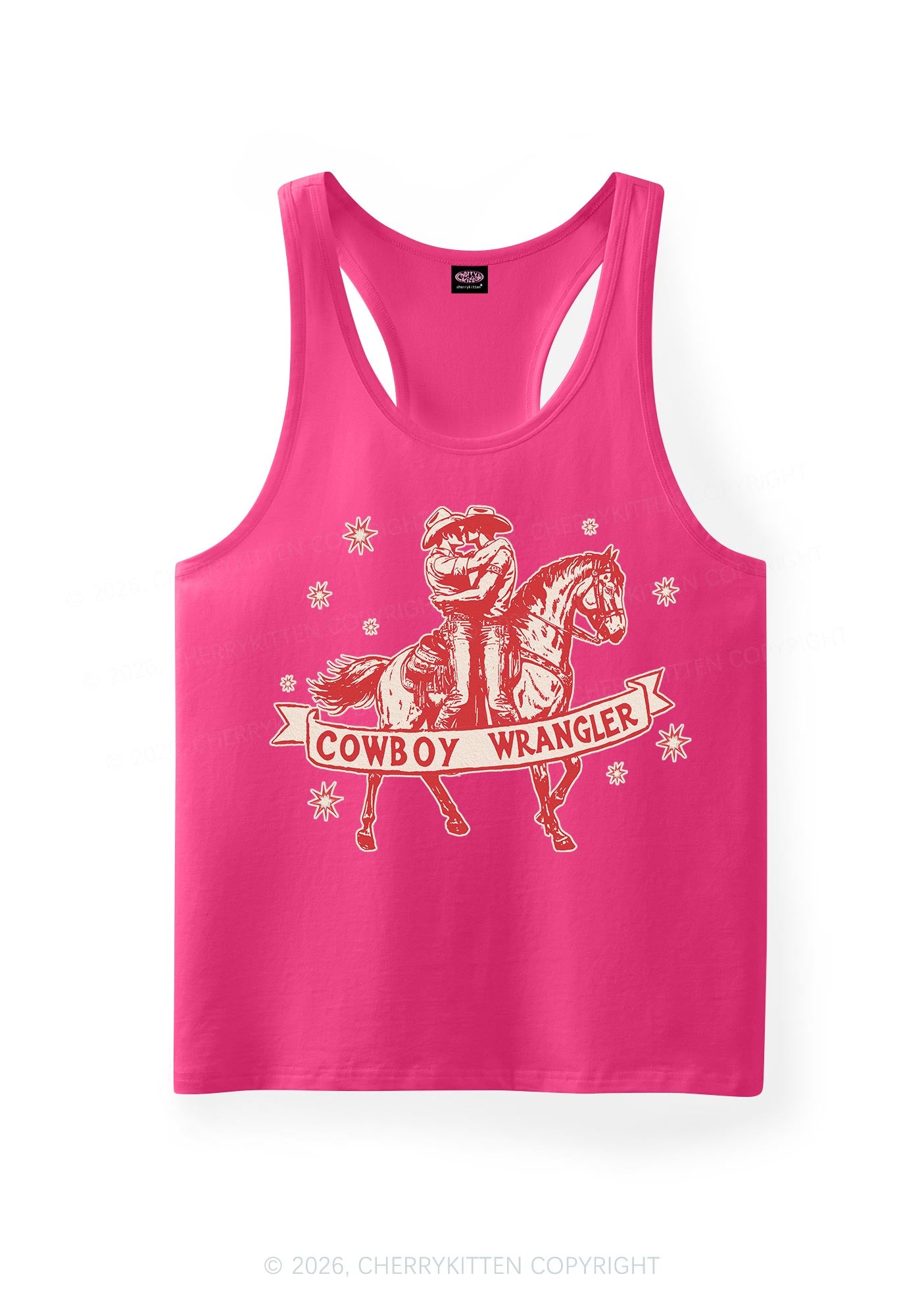 Cowboy Wrangler Pride Y2K Men Racerback Tank Top Cherrykitten