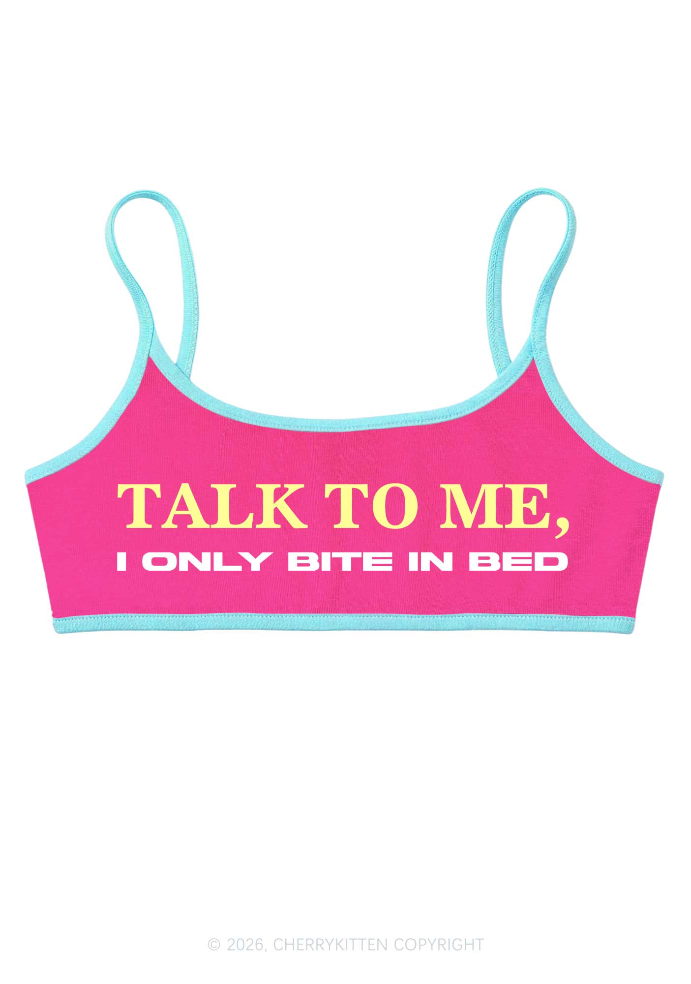 I Only Bite In Bed Y2K Super Crop Cami Cherrykitten