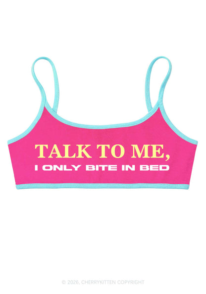 I Only Bite In Bed Y2K Super Crop Cami Cherrykitten