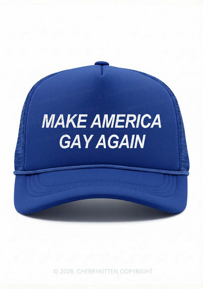 Make America Gay Again Pride Y2K Trucker Hat Cherrykitten