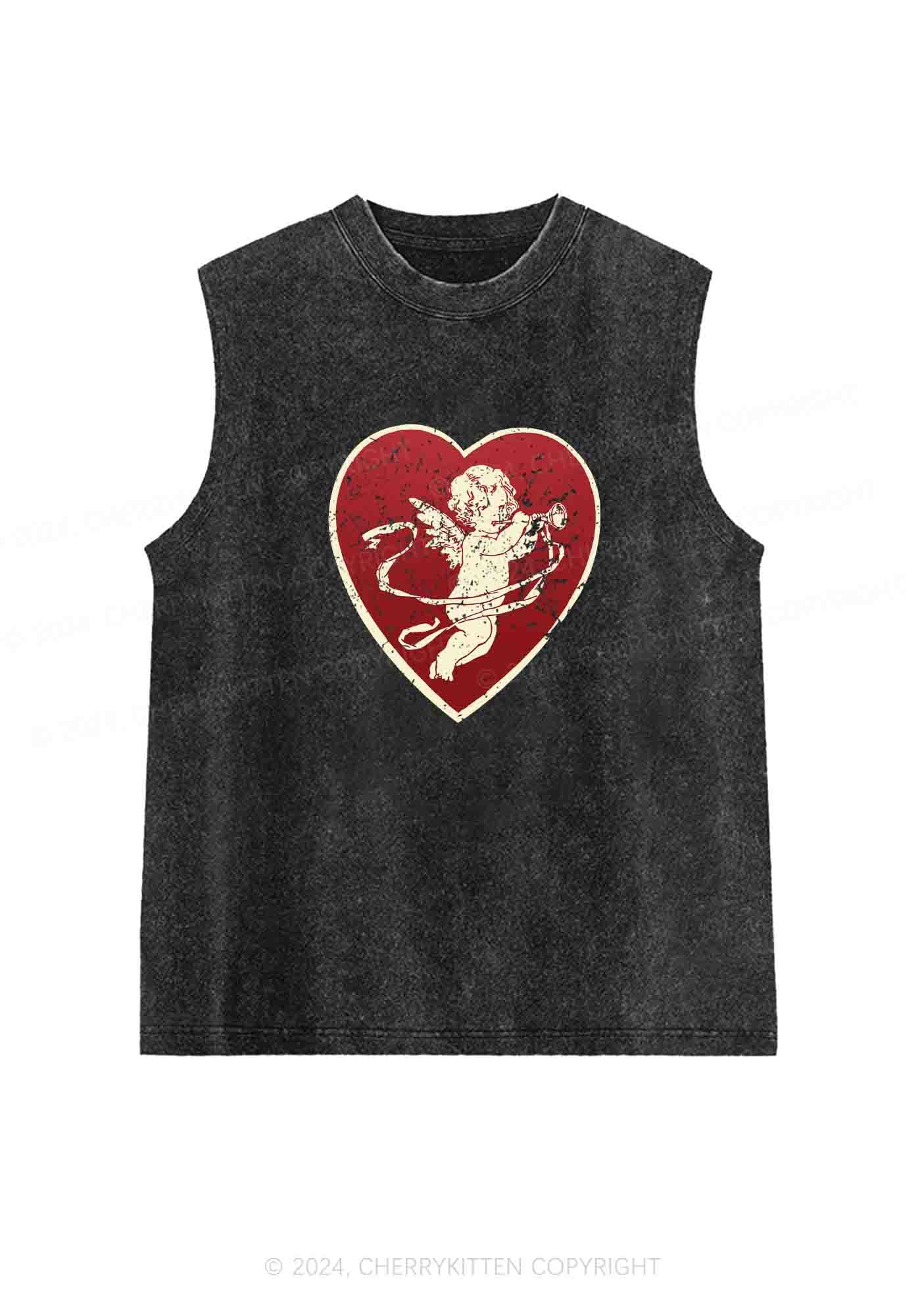 Trumpet Cupid Y2K Washed Tank Cherrykitten