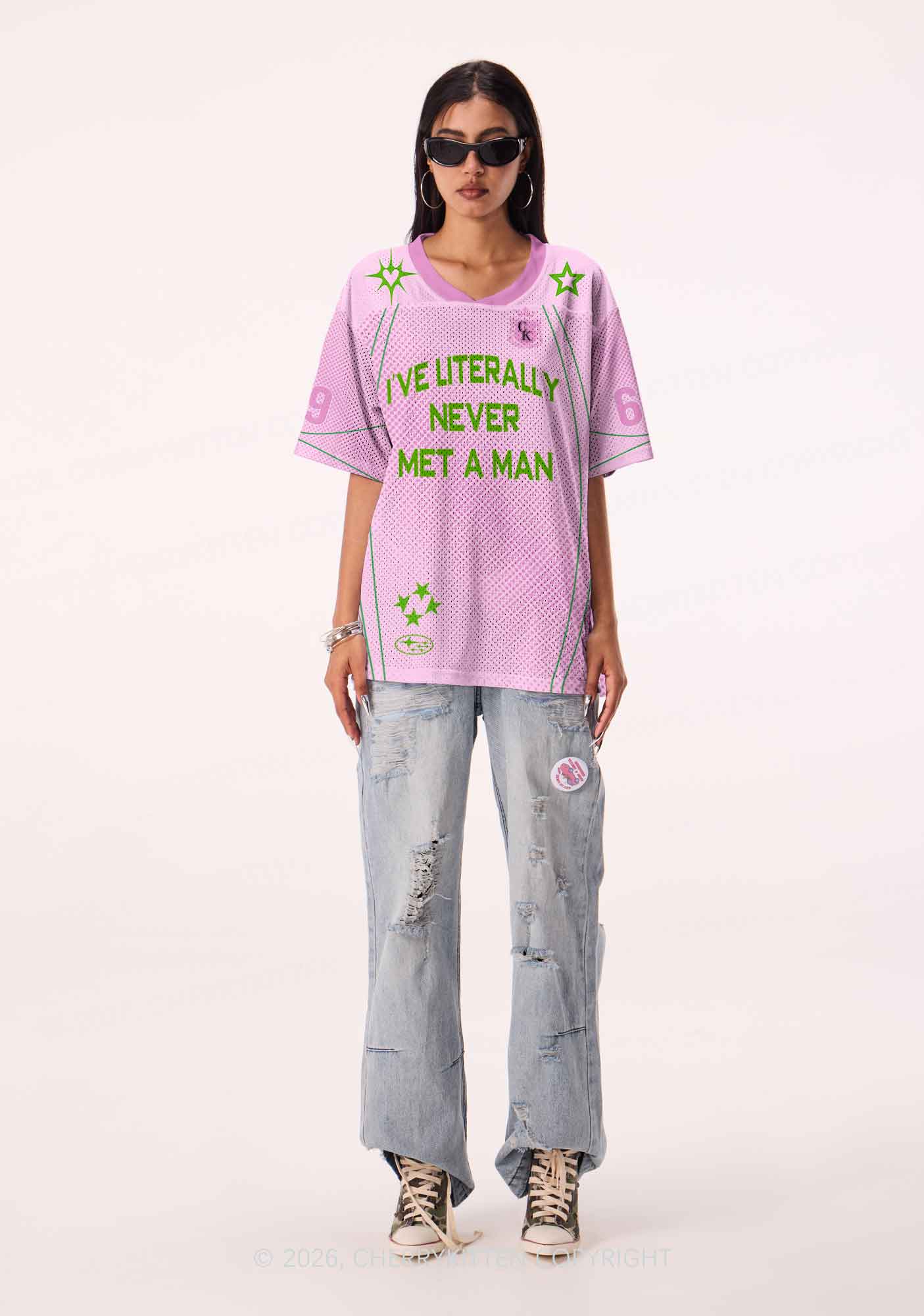 Never Met A Man Pride Y2K Sport Jersey Shirts Cherrykitten