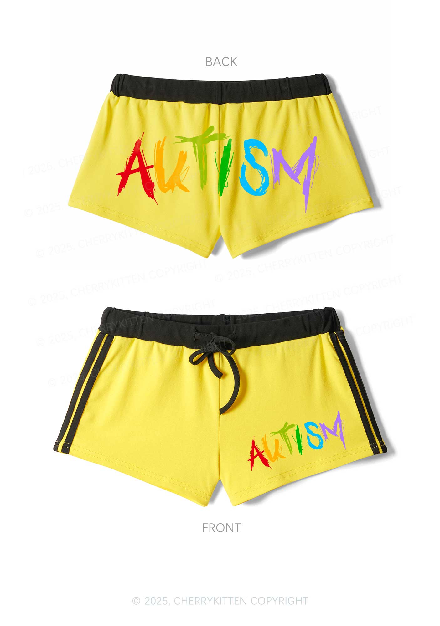 Satan Autism Y2K Drawstring Mini Shorts Cherrykitten
