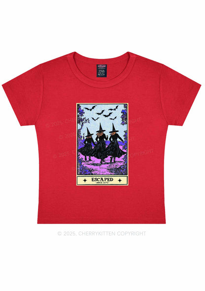 Halloween Escaped Witch Y2K Baby Tee Cherrykitten