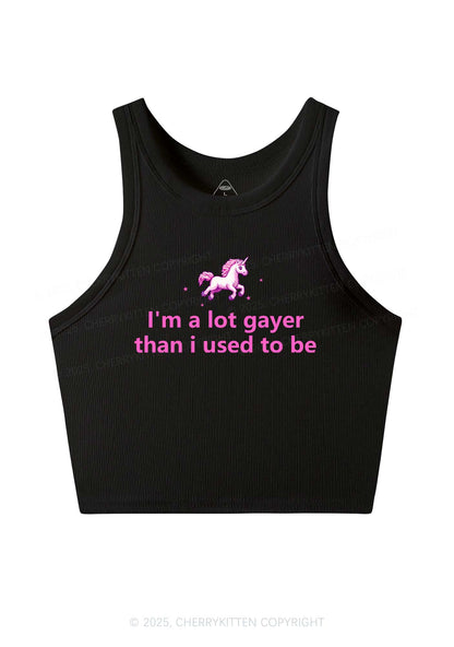 Im A Lot Gayer Pride Y2K Crop Tank Top Cherrykitten