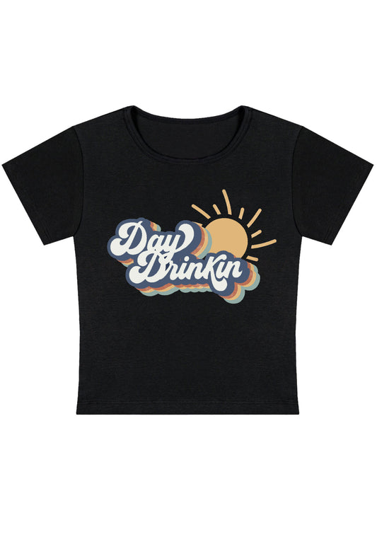 Day Drinkin Y2K Baby Tee