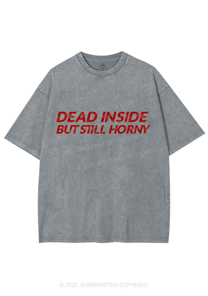 Dead Inside But Still Thirsty Y2K Shirts Washed Tee Cherrykitten