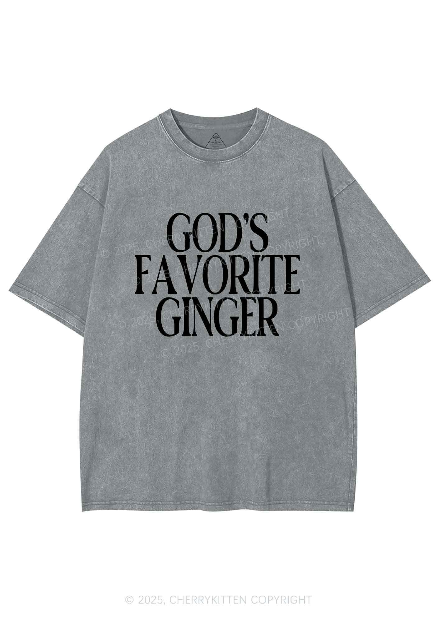 Gods Favorite Ginger Y2K Shirts Washed Tee Cherrykitten