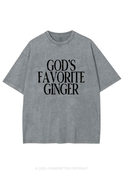 Gods Favorite Ginger Y2K Shirts Washed Tee Cherrykitten