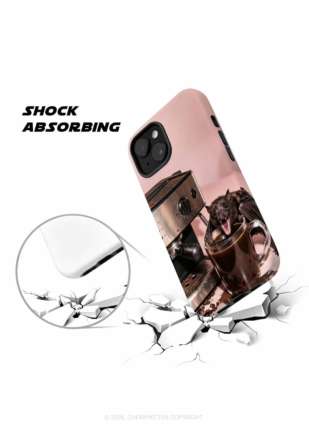 Halloween Bat Coffee Y2K Phone Case Cherrykitten