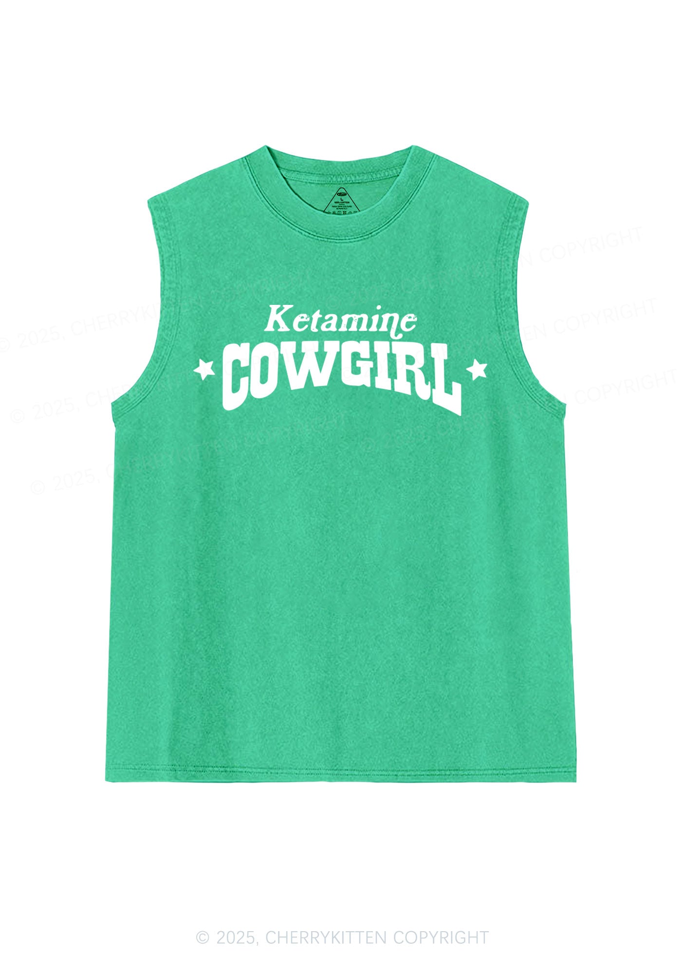 K Star Cowgirl Y2K Washed Muscle Tank Cherrykitten