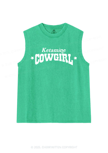 K Star Cowgirl Y2K Washed Muscle Tank Cherrykitten