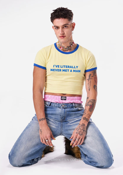 Never Met A Man Y2K Ringer Tee Cherrykitten