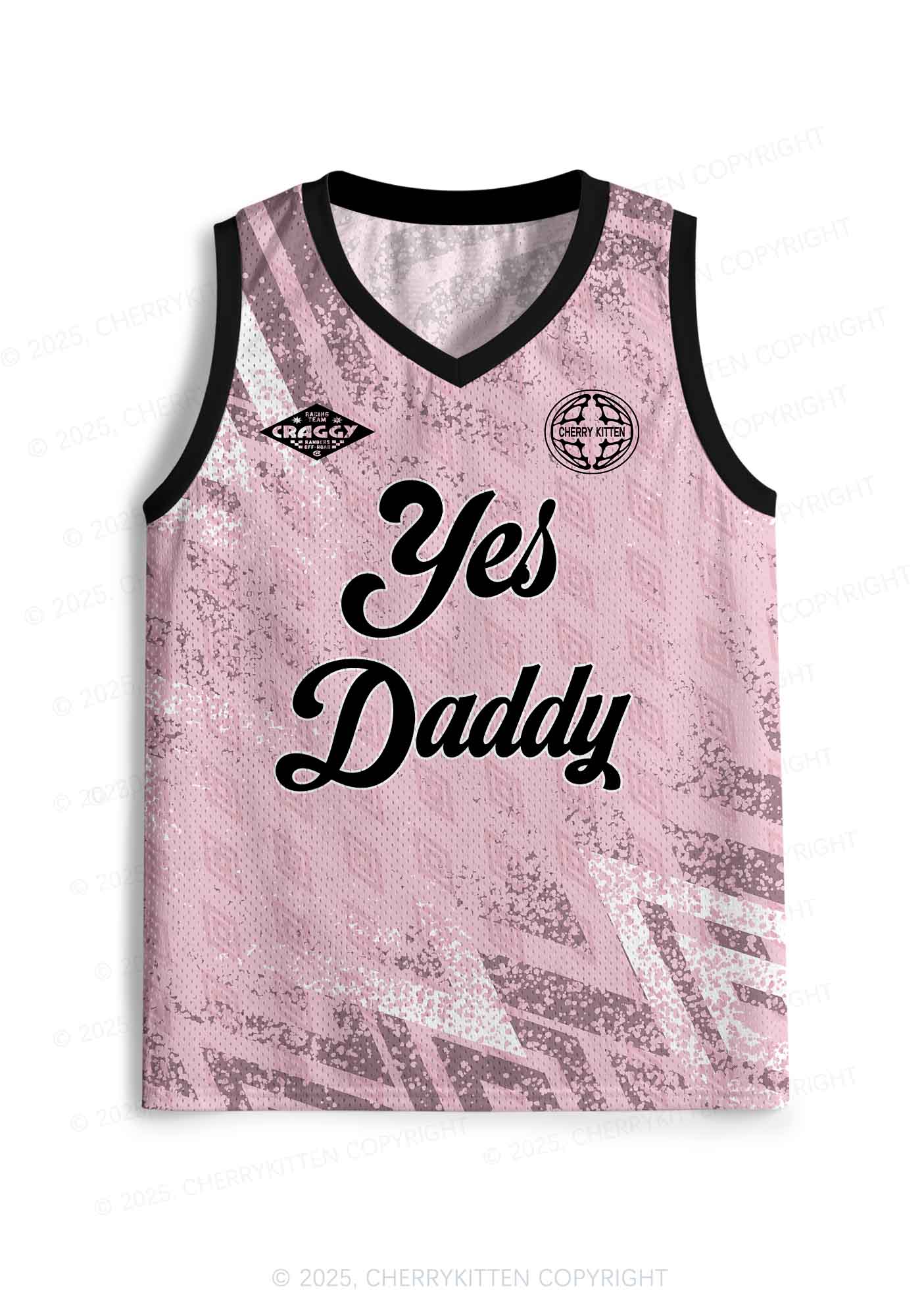 Custom Pink Yes Daddy Y2K Sport Jersey Tank Cherrykitten