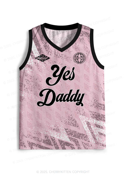 Custom Pink Yes Daddy Y2K Sport Jersey Tank Cherrykitten