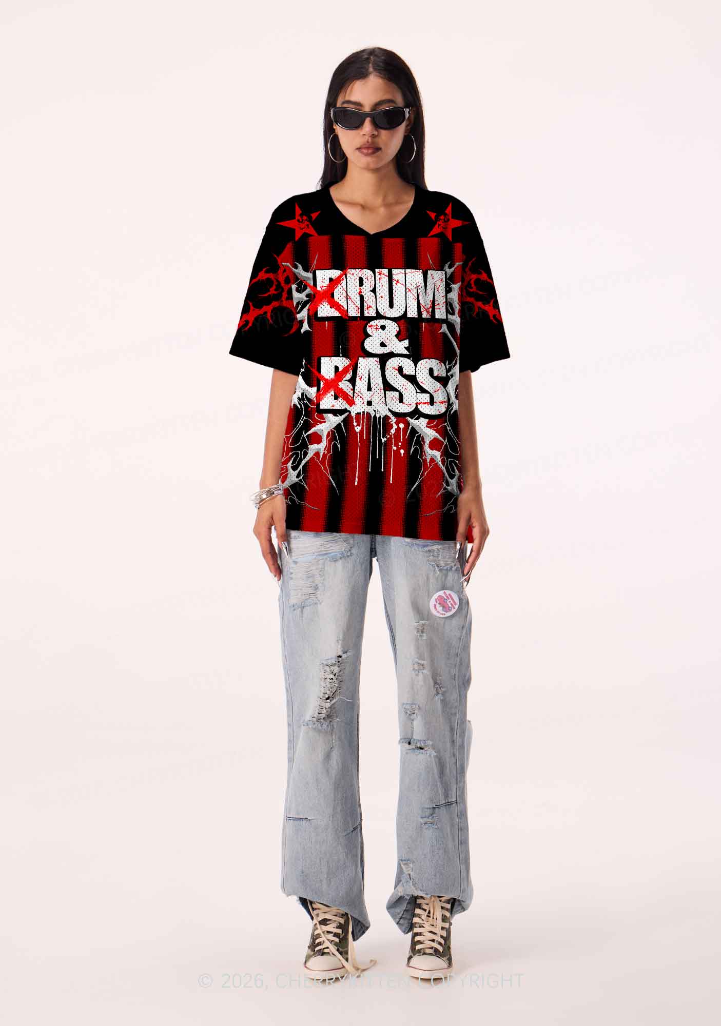 Drum And Bass Y2K Sport Jersey Shirts Cherrykitten