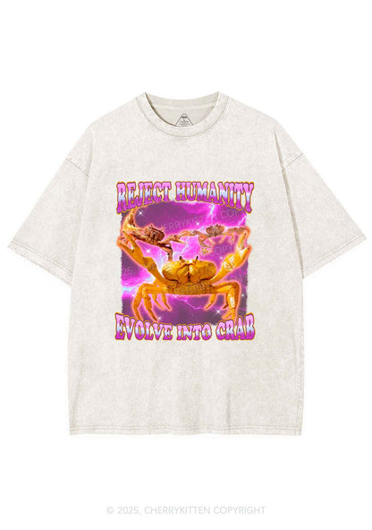 Reject Humanity Crab Y2K Shirts Washed Tee Cherrykitten