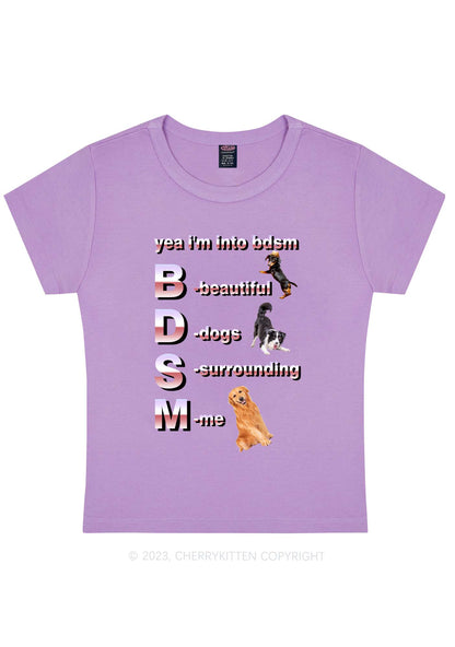 Yea I'm Into BDSM Y2K Baby Tee Cherrykitten