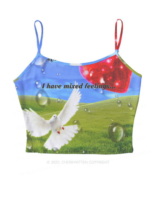 Dove And Mixed Feelings Y2K Mesh Cami Tank Cherrykitten